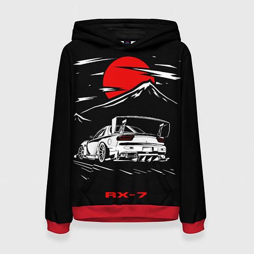 Женская толстовка Мазда RX - 7 JDM Style / 3D-Красный – фото 1