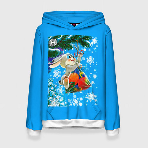 Женская толстовка Новогодний подарок для зайки / 3D-Белый – фото 1