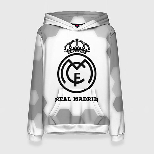 Женская толстовка Real Madrid sport на светлом фоне / 3D-Белый – фото 1