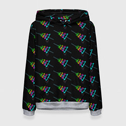 Женская толстовка Colored triangles