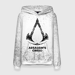 Женская толстовка Assassins Creed с потертостями на светлом фоне