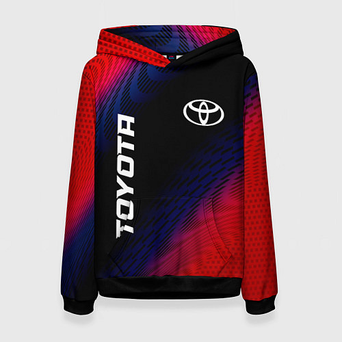 Женская толстовка Toyota красный карбон / 3D-Черный – фото 1