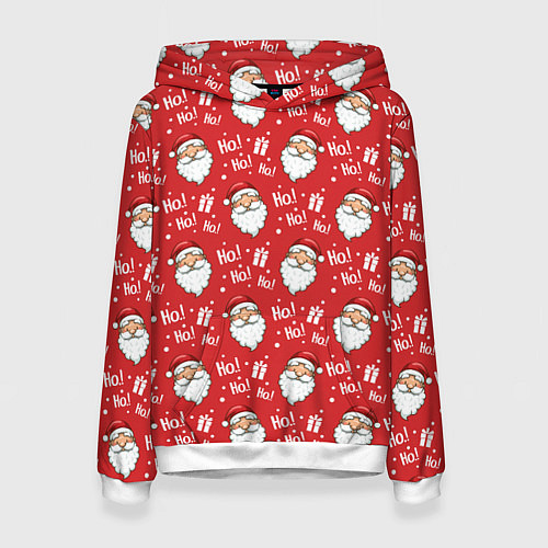 Женская толстовка Дед Мороз - Санта Клаус / 3D-Белый – фото 1