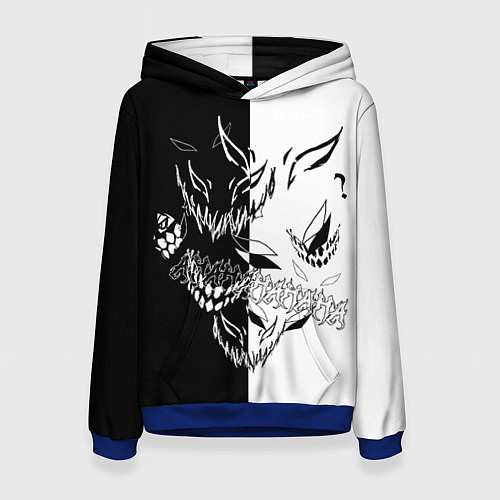 Женская толстовка Drain Face ZXC / 3D-Синий – фото 1