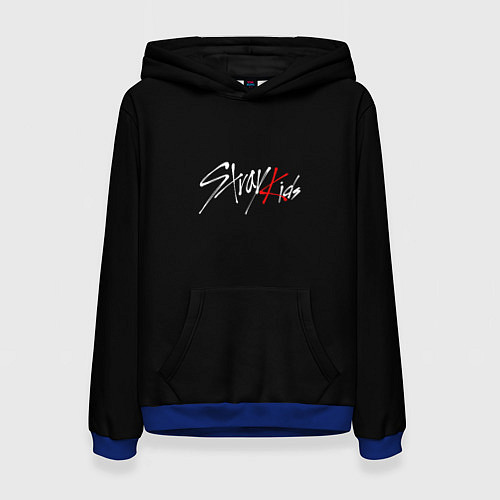 Женская толстовка Stray Kids white logo / 3D-Синий – фото 1