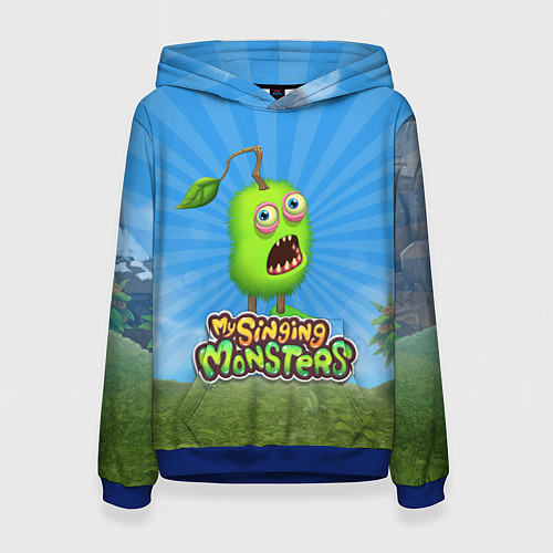 Женская толстовка My Singin Monsters - Зерномех / 3D-Синий – фото 1