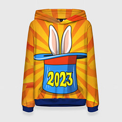 Женская толстовка 2023 - кролик в шляпе фокусника