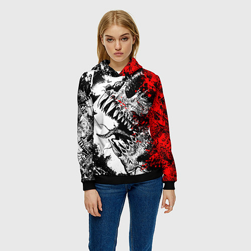 Женская толстовка Демон внутри меня / 3D-Черный – фото 3