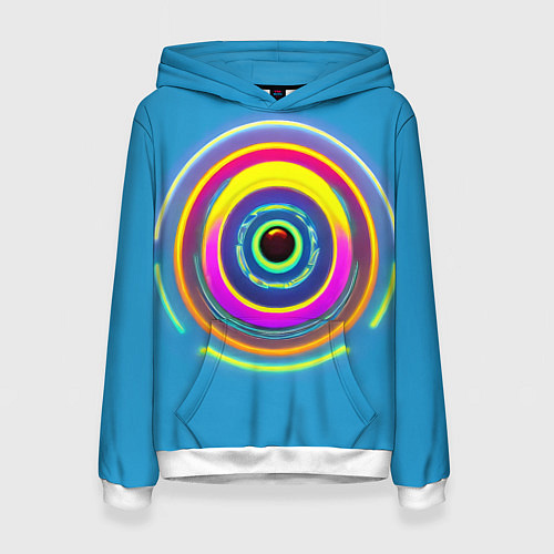 Женская толстовка Гипнотические окружности / 3D-Белый – фото 1