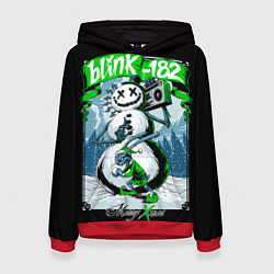 Толстовка-худи женская Blink snowman, цвет: 3D-красный