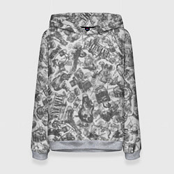 Толстовка-худи женская Nirvana style light, цвет: 3D-меланж