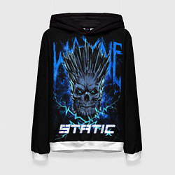Толстовка-худи женская X Static - Wayne Static skull, цвет: 3D-белый