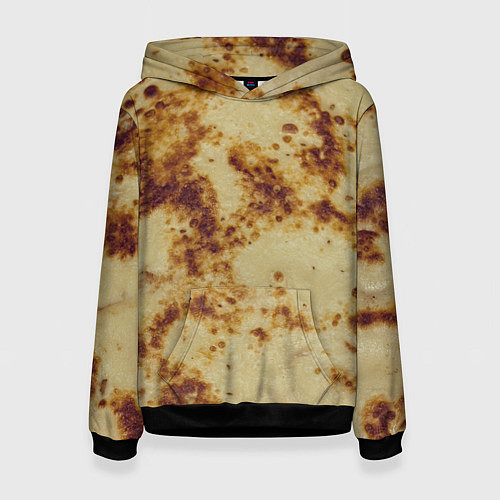 Женская толстовка Жареный блинчик / 3D-Черный – фото 1