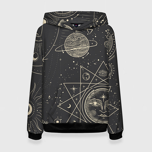 Женская толстовка Мистические узоры / 3D-Черный – фото 1
