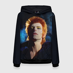 Толстовка-худи женская David Bowie - Jean Genie, цвет: 3D-черный