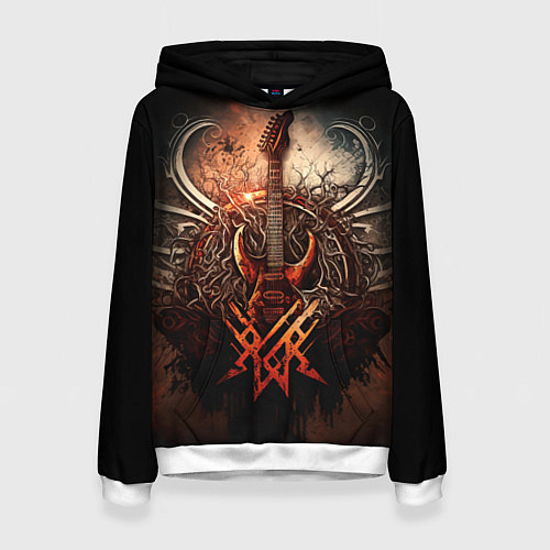 Женская толстовка Рок гитара / 3D-Белый – фото 1