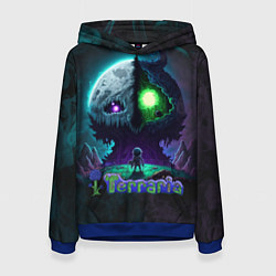 Толстовка-худи женская Terraria monster, цвет: 3D-синий