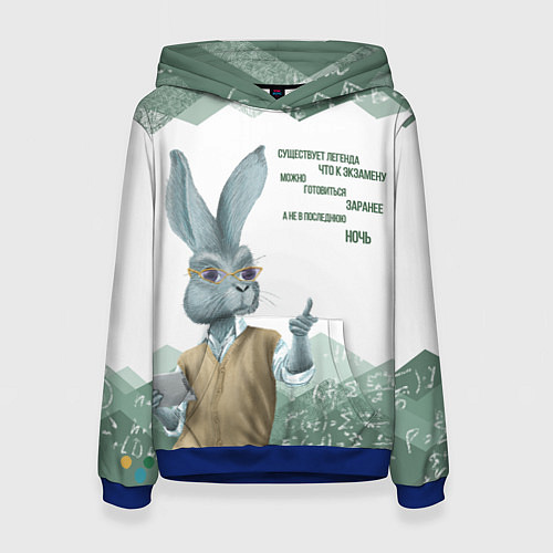 Женская толстовка Легенда про экзамен / 3D-Синий – фото 1