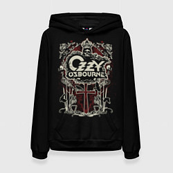 Толстовка-худи женская Ozzy Osbourne logo, цвет: 3D-черный