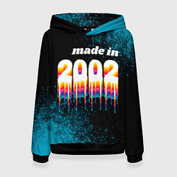 Толстовка-худи женская Made in 2002: liquid art, цвет: 3D-черный