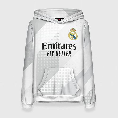 Женская толстовка ФК Реал Мадрид / 3D-Белый – фото 1