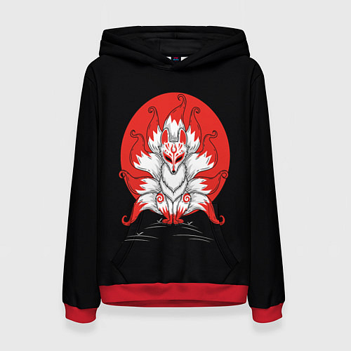 Женская толстовка Иллюстрация кицунэ / 3D-Красный – фото 1