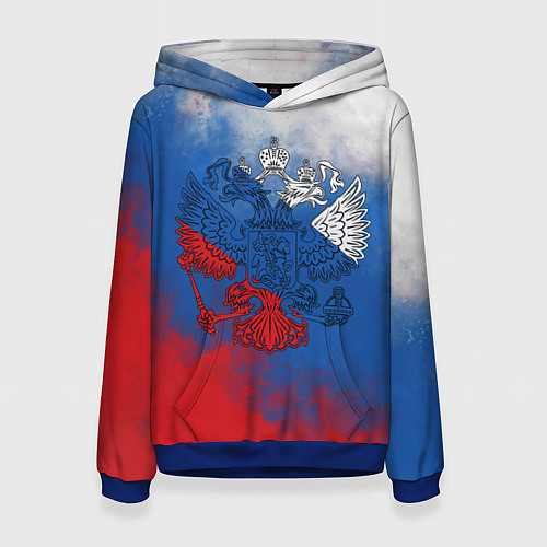 Женская толстовка Триколор градиент / 3D-Синий – фото 1