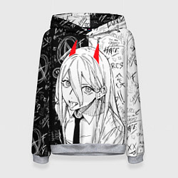 Толстовка-худи женская Это же Пауэр, цвет: 3D-меланж