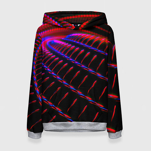 Женская толстовка Geometry neon texture / 3D-Меланж – фото 1
