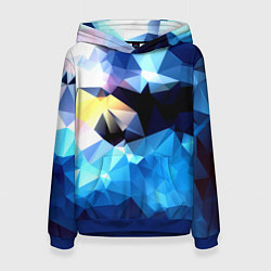 Женская толстовка Polygon blue abstract collection