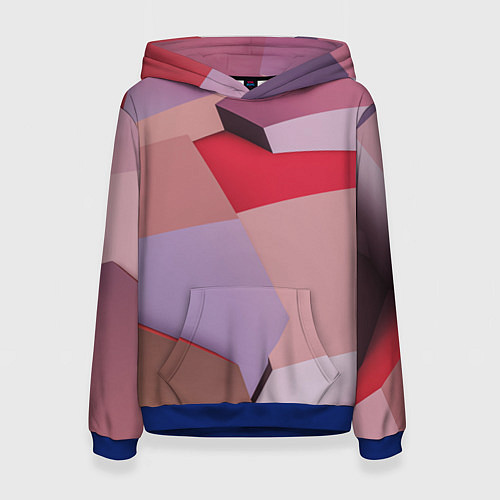 Женская толстовка Розовое абстрактное множество кубов / 3D-Синий – фото 1