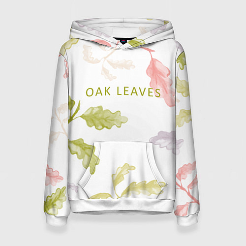 Женская толстовка Oak leaves / 3D-Белый – фото 1