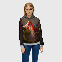Толстовка-худи женская Маления из Elden Ring, цвет: 3D-меланж — фото 2