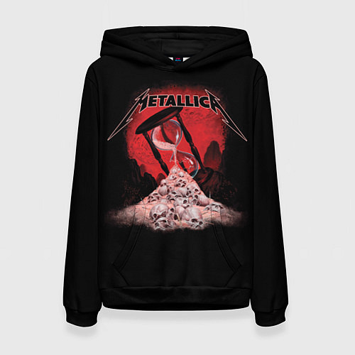 Женская толстовка Metallica - время / 3D-Черный – фото 1