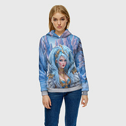 Толстовка-худи женская Crystal Maiden Dota2, цвет: 3D-меланж — фото 2