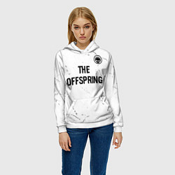 Толстовка-худи женская The Offspring glitch на светлом фоне: символ сверх, цвет: 3D-белый — фото 2