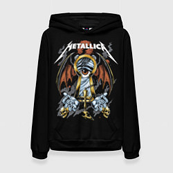 Толстовка-худи женская Металлика - Metallica, цвет: 3D-черный