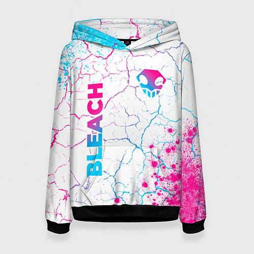 Женская толстовка Bleach neon gradient style: надпись, символ / 3D-Черный – фото 1