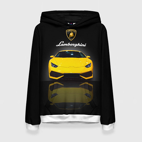 Женская толстовка Итальянский суперкар Lamborghini Aventador / 3D-Белый – фото 1