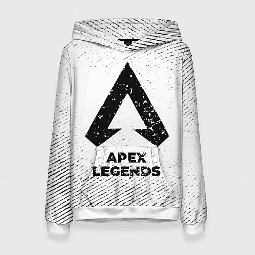 Женская толстовка Apex Legends с потертостями на светлом фоне / 3D-Белый – фото 1