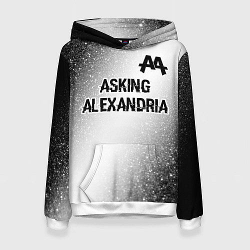 Женская толстовка Asking Alexandria glitch на светлом фоне: символ с / 3D-Белый – фото 1