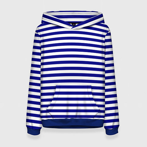 Женская толстовка Тельняшка синяя ВМФ / 3D-Синий – фото 1
