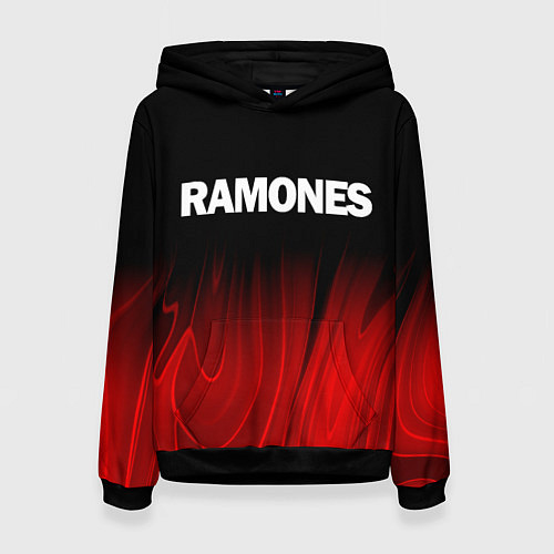 Женская толстовка Ramones red plasma / 3D-Черный – фото 1