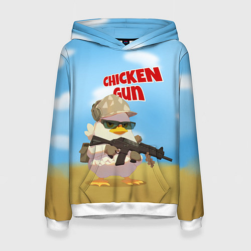 Женская толстовка Цыпленок - Чикен Ган / 3D-Белый – фото 1