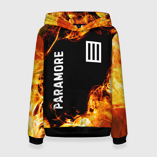 Женская толстовка Paramore и пылающий огонь / 3D-Черный – фото 1