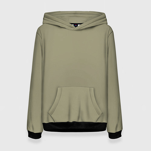 Женская толстовка Зеленый тренд без принта / 3D-Черный – фото 1