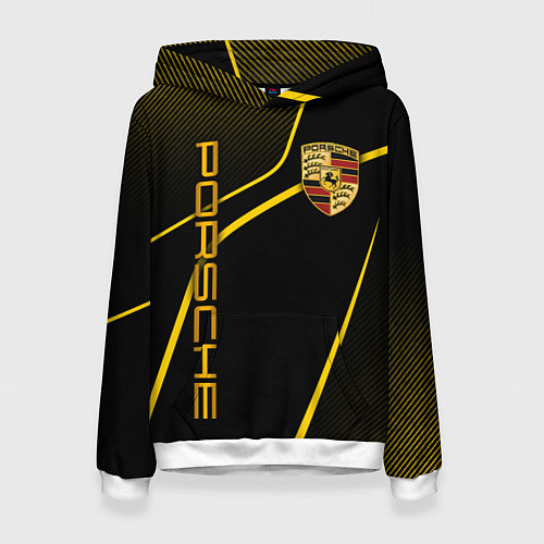 Женская толстовка Porsche - Gold line / 3D-Белый – фото 1