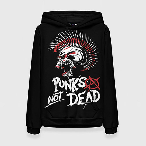 Женская толстовка Punks not dead - анархия / 3D-Черный – фото 1