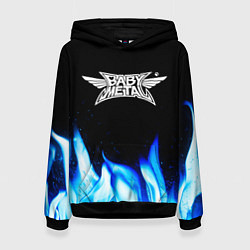 Толстовка-худи женская Babymetal blue fire, цвет: 3D-черный