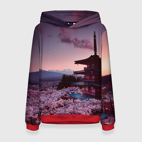 Женская толстовка Японский городок / 3D-Красный – фото 1